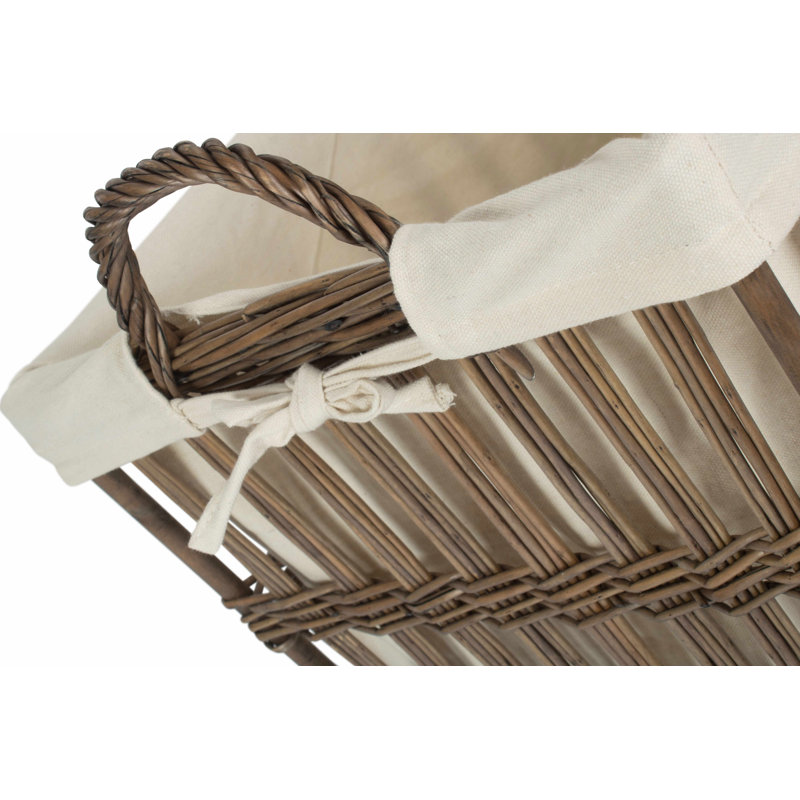Landes Openwork Wicker Laundry Storage Basket, 33cm H x 57cm W x 40cm D