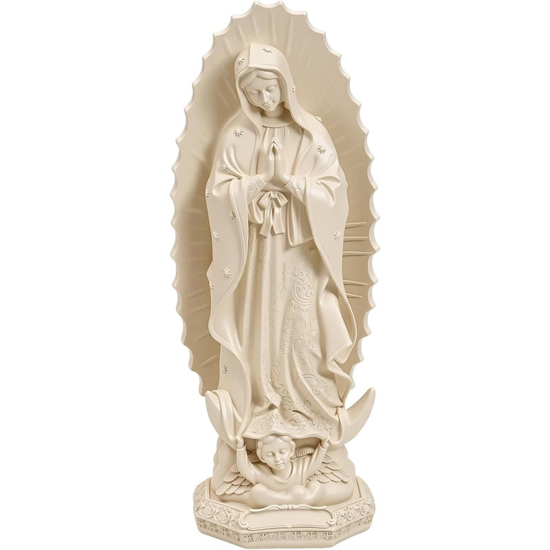 11" Handcrafted Our Lady of Guadalupe Statue - Catholic Resin Home Altar Decor
