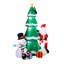 Arbre de Noël gonflable 7,5 pi avec père Noël, bonhomme de neige et pingouin, 9 lumières à DEL intégrées, polyester résistant aux intempéries, 8 piquets de sol et 4 cordes de sécurité pour la cour / jardin / intérieur