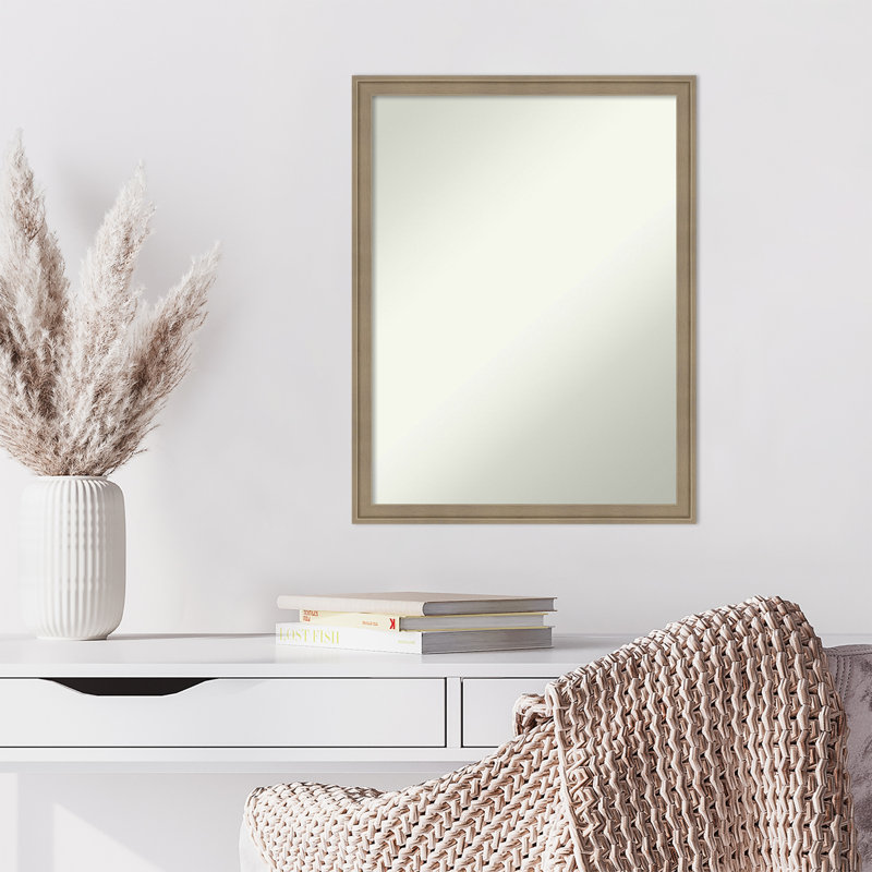 Miroir mural Merima, 25,75 po x 19,75 po, Brun clair