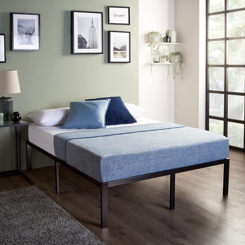 Thatcham Metal Bed with Mattress, Double (4'6)
