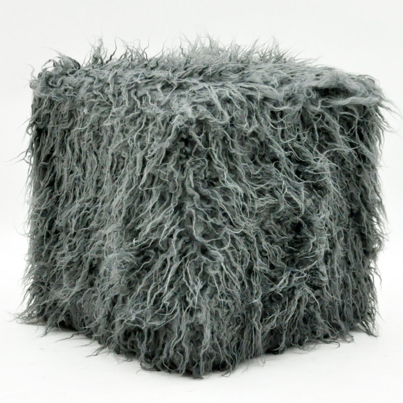 Kason 38cm Wide Solid Colour Ottoman, Grey