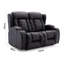 Deneishia 2 Seater Linen Reclining Sofa-670987137