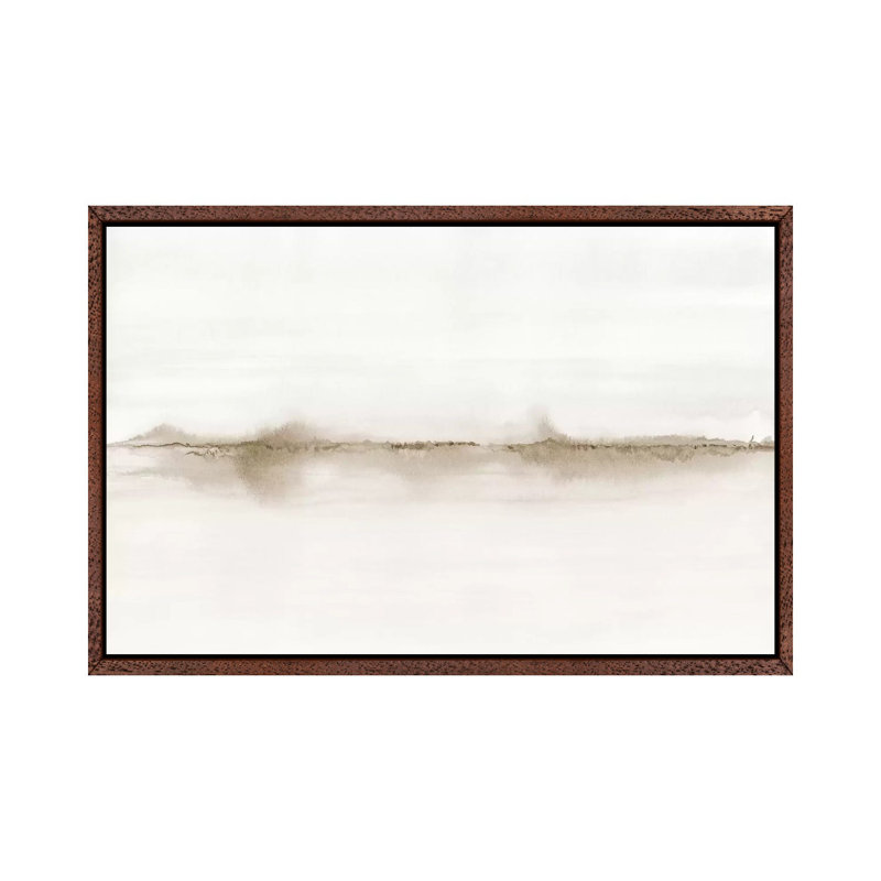 Watercolor Landscape Vii by Nouveau Prints - Painting on Canvas, 45.72cm H x 66.04cm W x 3.81cm D, Classic Brown Wood Framed