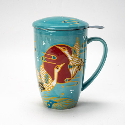 Tasse à thé en porcelaine 15 oz Turquoise