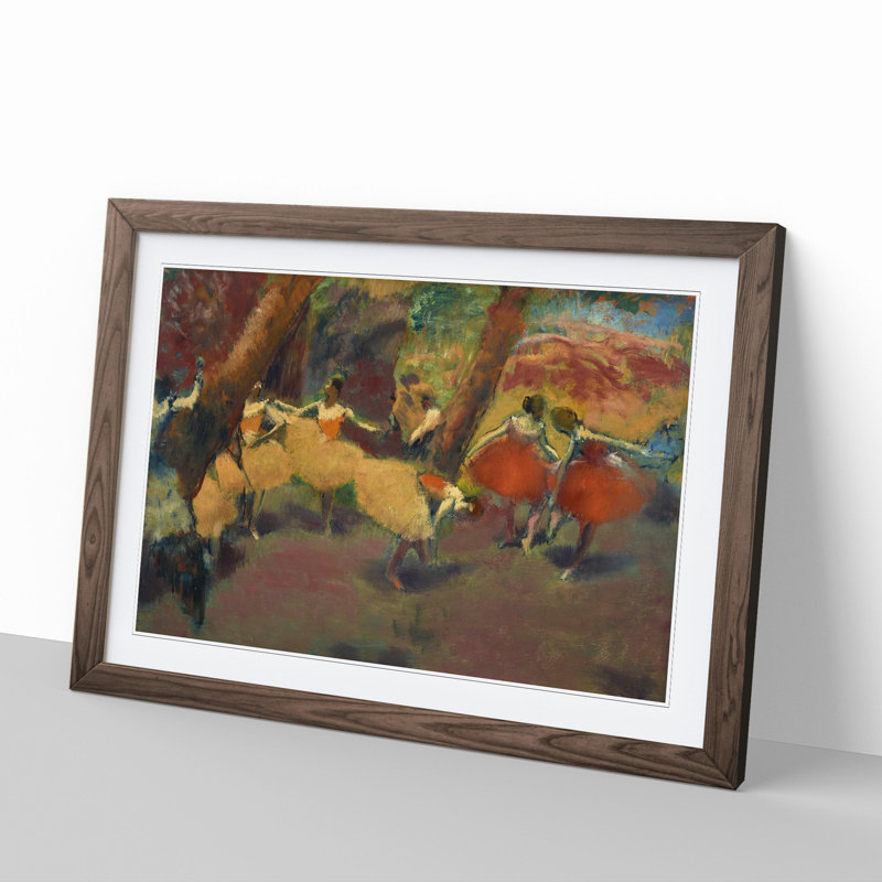 Before the Performance by Edgar Degas - Picture Frame Painting, Walnut Framed, 36cm H x 48cm W x 2cm D