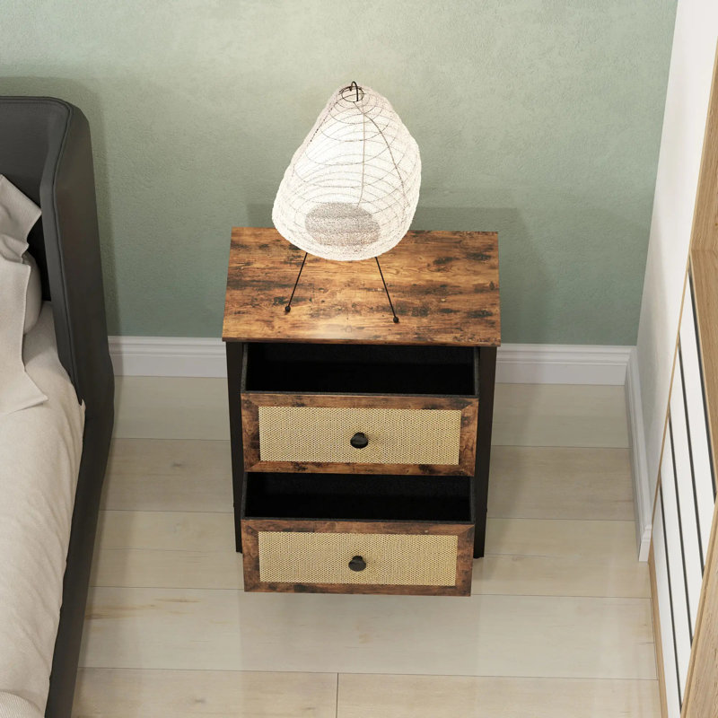 50cm W Steel Bedside Table