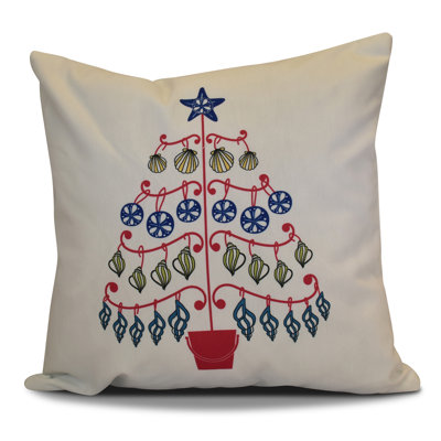 Coastal Christmas Reversible Throw Pillow