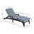 Patio Reclining Chaise Lounger with Removable Cushions for Backyard/Poolside-1032773027