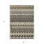Tapis intérieur / extérieur lavable quadrilobe gris anthracite et doré 3 pi x 5 pi