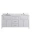 Meuble-lavabo double 72 po Aisa-405892927