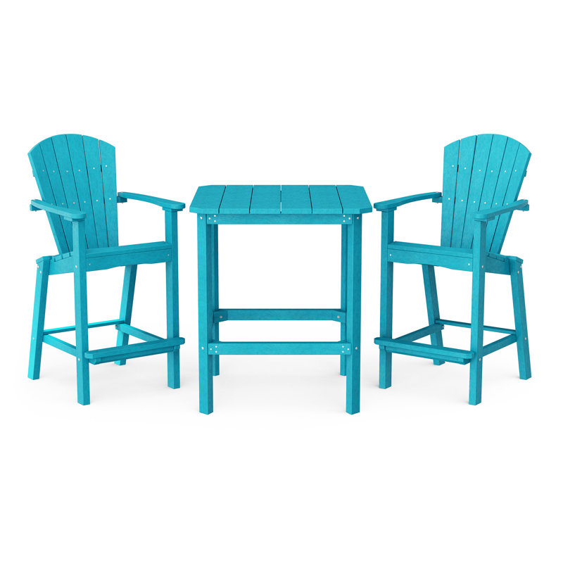 Classic 3-Piece Bar Set, Aruba Blue