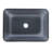 Rosefray 17.94'' Black Glass Rectangular Bathroom Sink