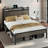 Tryston Bed Frame Industrial Platform Bed with Charging Station-1176158718-1176158688