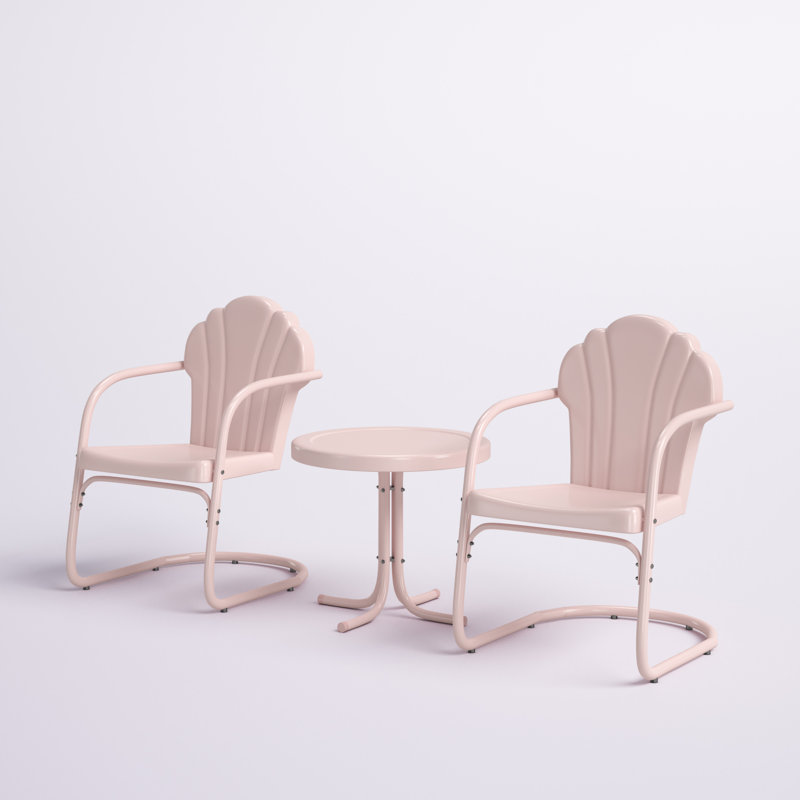 Burley Metal 2 - Person Seating Group, Pastel Pink Gloss