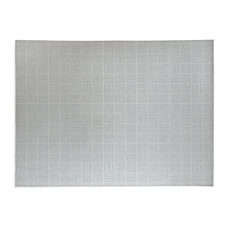 Tapis de cuisine léger antidérapant Gridblocked, Rectangulaire 3 pi x 5 pi, Bleu ardoise