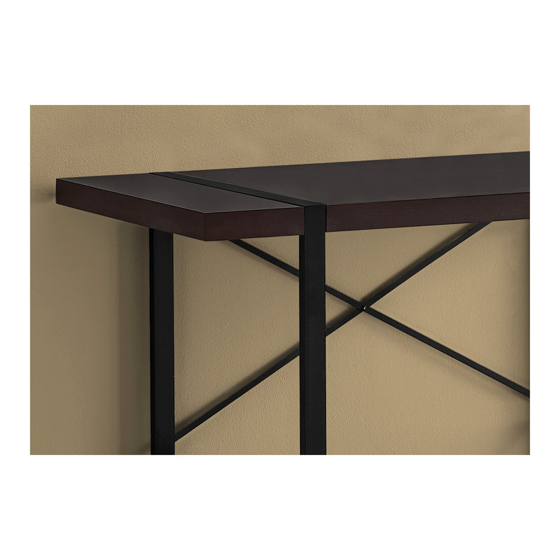 Fullilove Computer Desk, Home Office, Laptop, 48"L, Work, Metal, Laminate, Contemporary, Modern, Cappuccino/Black