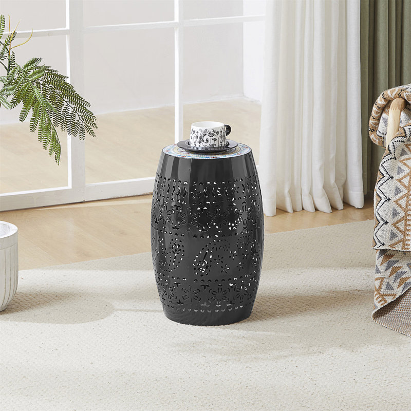 Table d'appoint 12 pouces en mosaïque avec motif romain, durable et polyvalente pour une utilisation intérieure et extérieure