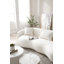 Canapé courbé Mid-Century moderne, canapé en tissu Boucle pour chambre à coucher, bureau, appartement-1803265807