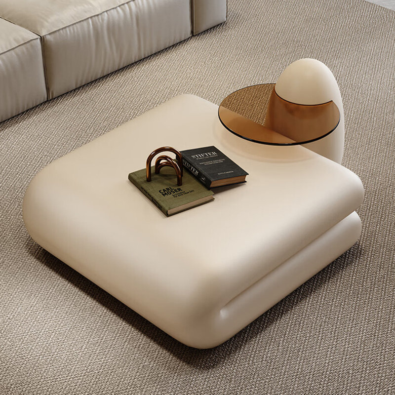 Table basse Pittman, H 13,7 po x L 31,5 po x l 31,5 po, Blanc
