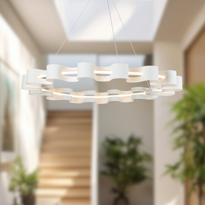 Nami 1 - Light LED Chandelier, Antique White
