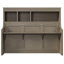 Lit escamotable simple avec bureau et tablettes de rangement, lit mural peu encombrant, gris délavé-688826889
