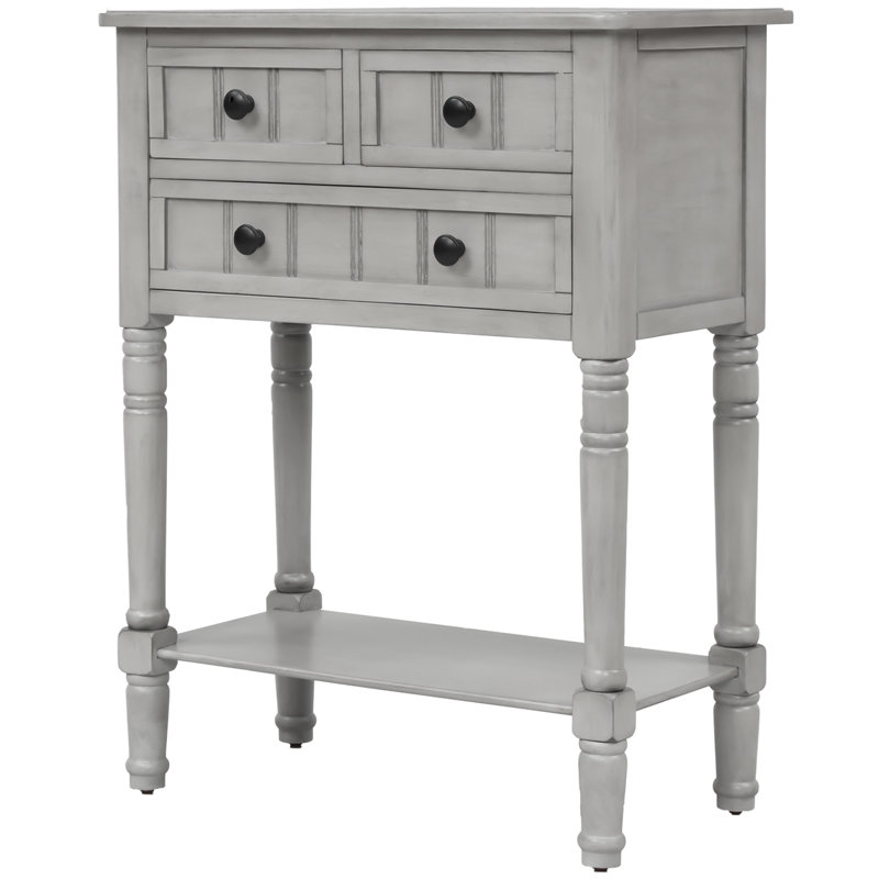 Storage Drawers Wood Accent Chest, Gray Washed