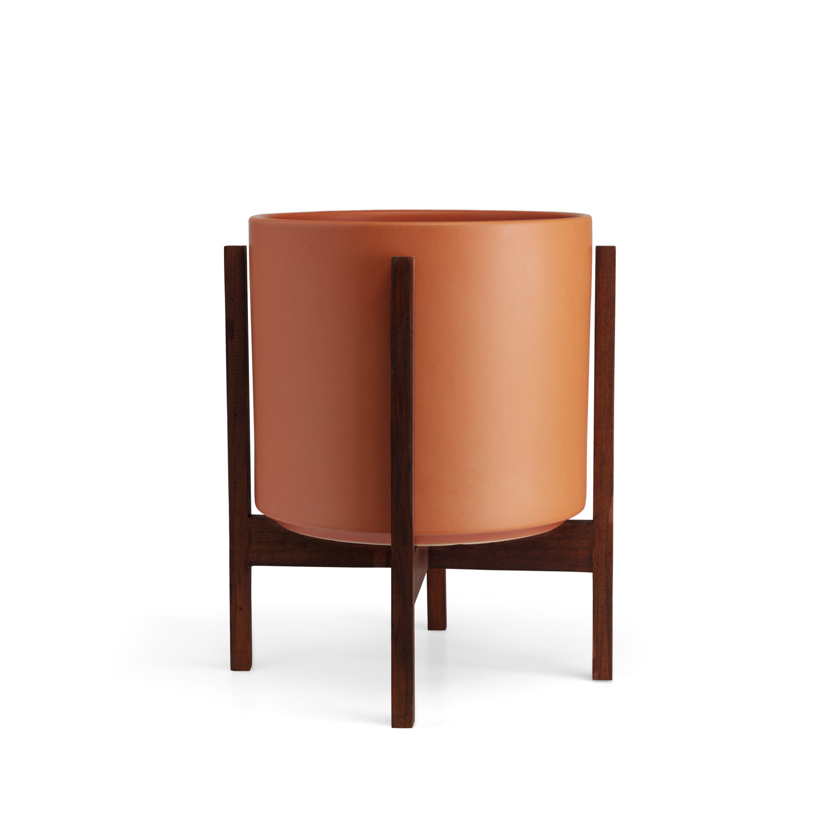 Keyes Ceramic Pot Planter, Rust/Dark, 16.25'' H x 13.5'' W x 13.5''