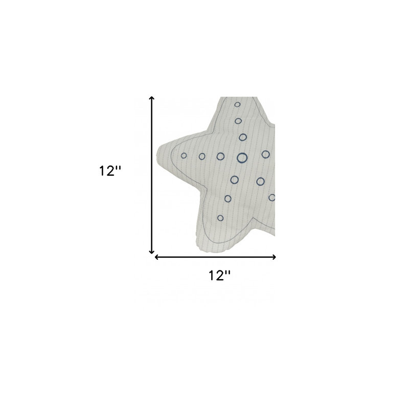  Three Dimensional Star Shaped Pillow, White