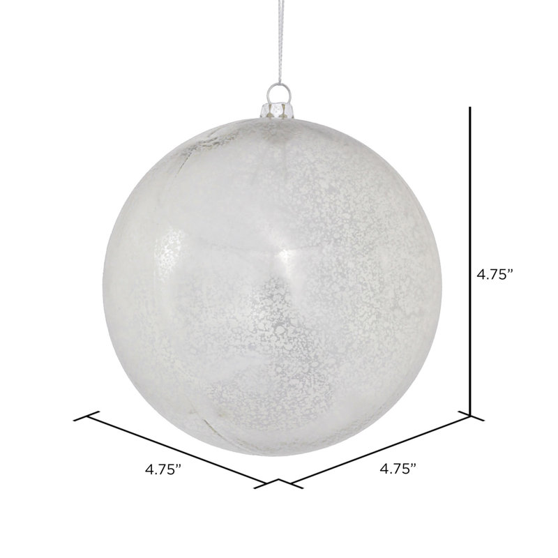 Ornement boule de mercure brillant, H 4,75 po x l 4,75 po x P 4,75 po, Céladon