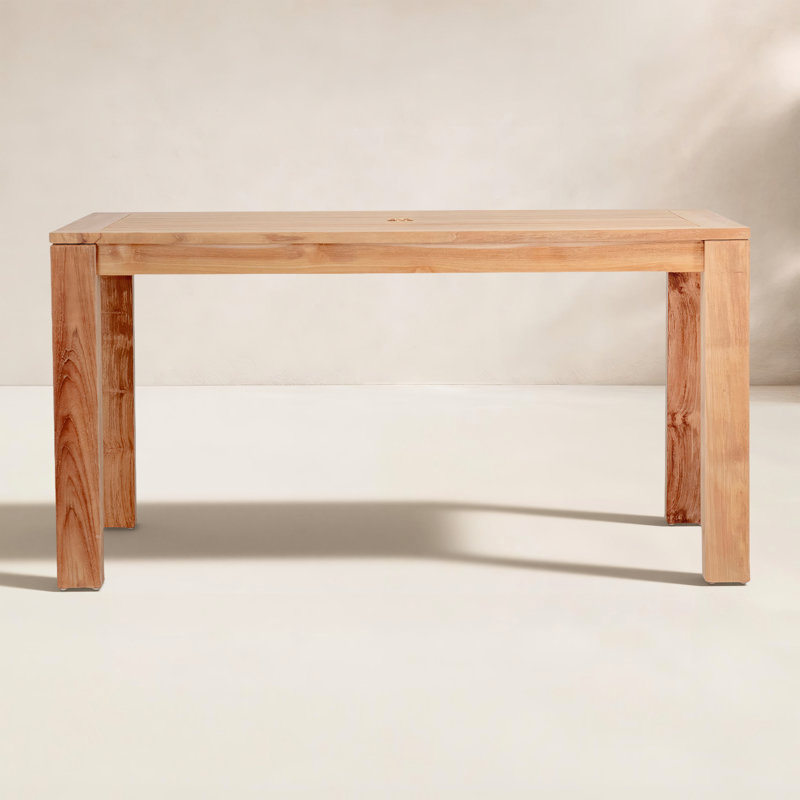 Classic Outdoor Teak Dining Table, 60" L x 30" H x 39" D