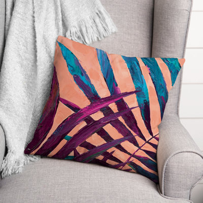  Housse et insert de coussin carré Painted Palms