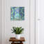 Decorative key box for wall, Opens to the left, 30x30x5, Black, Colorful mosaic with geometric patterns, 