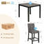 Ensemble de table 5 pièces à hauteur de comptoir avec 4 chaises, ensemble de table à hauteur de comptoir pour 4 avec chaises, ensemble de table à hauteur de comptoir en bois pour la cuisine, la salle à manger