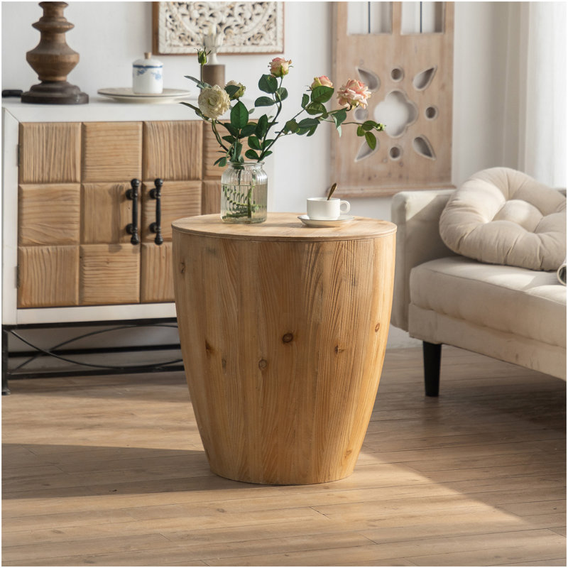 Table basse 21,06 "en forme de seau de style rétro pour bureau, salle à manger et salon
