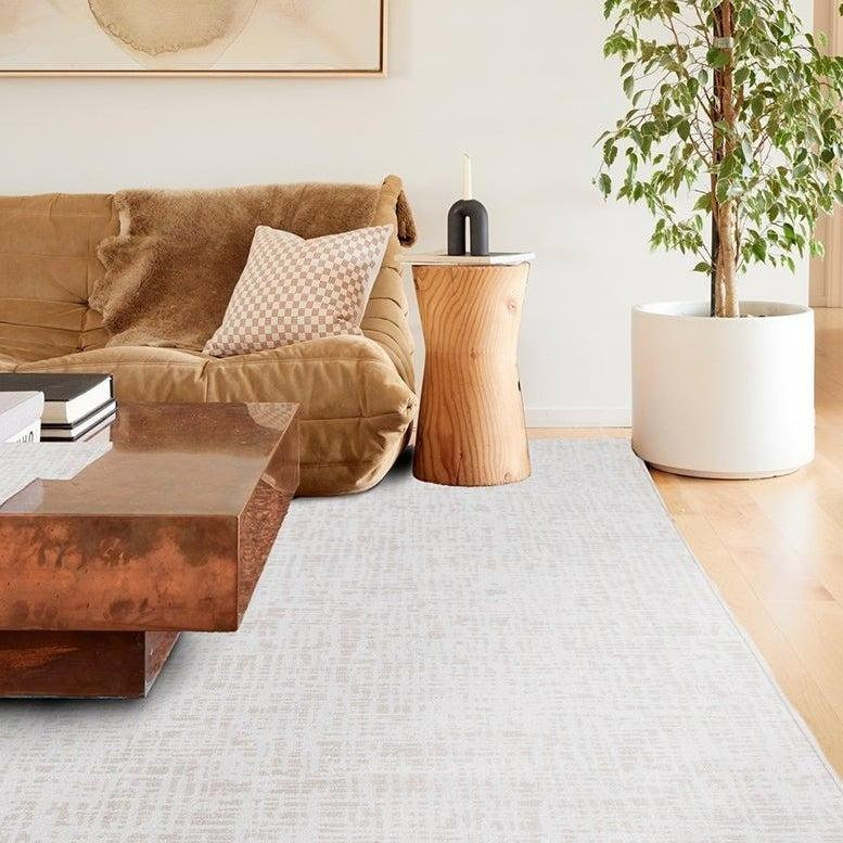 Wave Washable Rug, 2'7" x 9'2", Cream