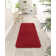 Solid Colour Shaggy Red Area Rug