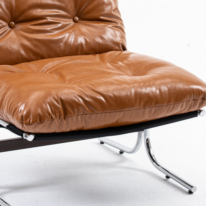 Méridienne Mid-Century, Orange lustré