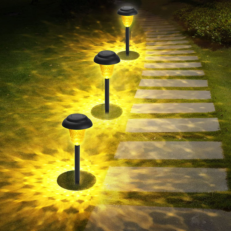 Satin Black Solar Powered Integrated LED Pathway Light Kit