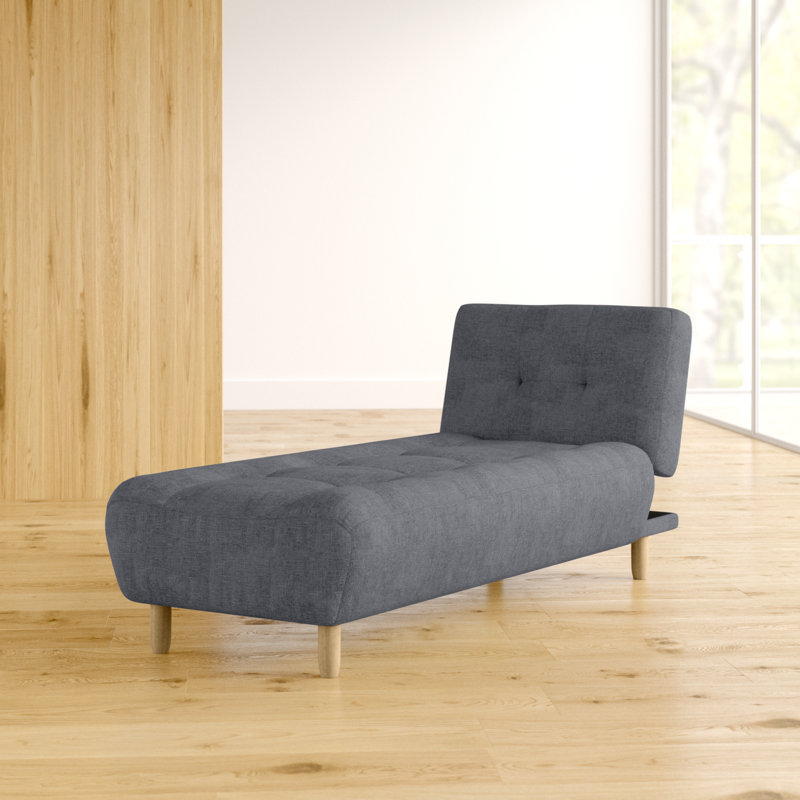 Seren Upholstered Chaise Lounge, Grey