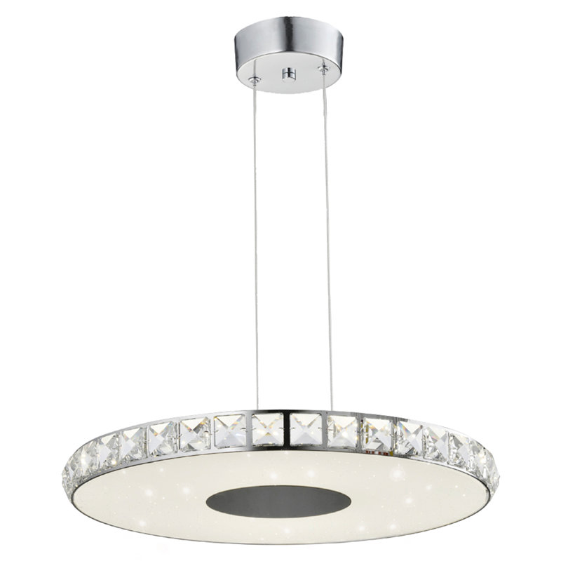 1 - Light Chrome LED Crystal Pendant