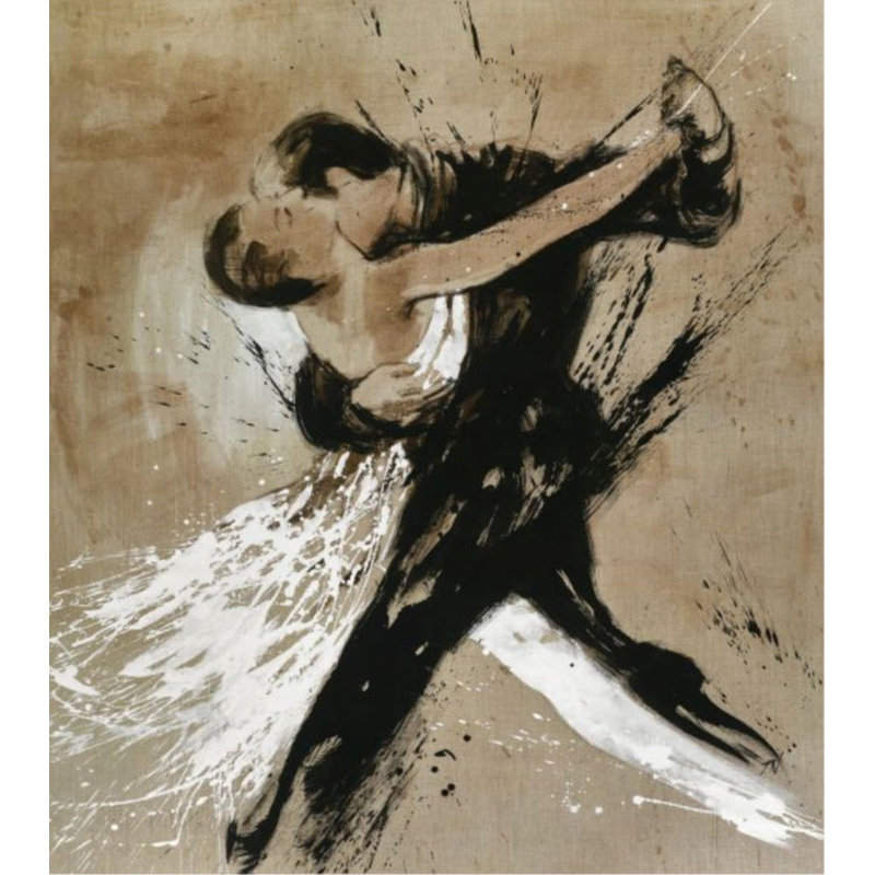 Tango Painting by Paul Ngo, 61" H x 54" W x 1.5" D, Glass Coat