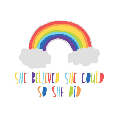 She Believed Rainbow 2 - Wrapped Canvas Print