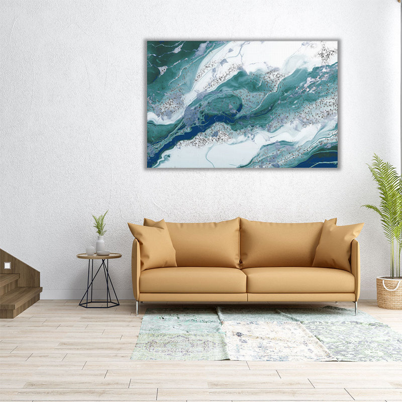 Rivers of Blue - reproduction d'art sur toile, H 32 po x l 48 po