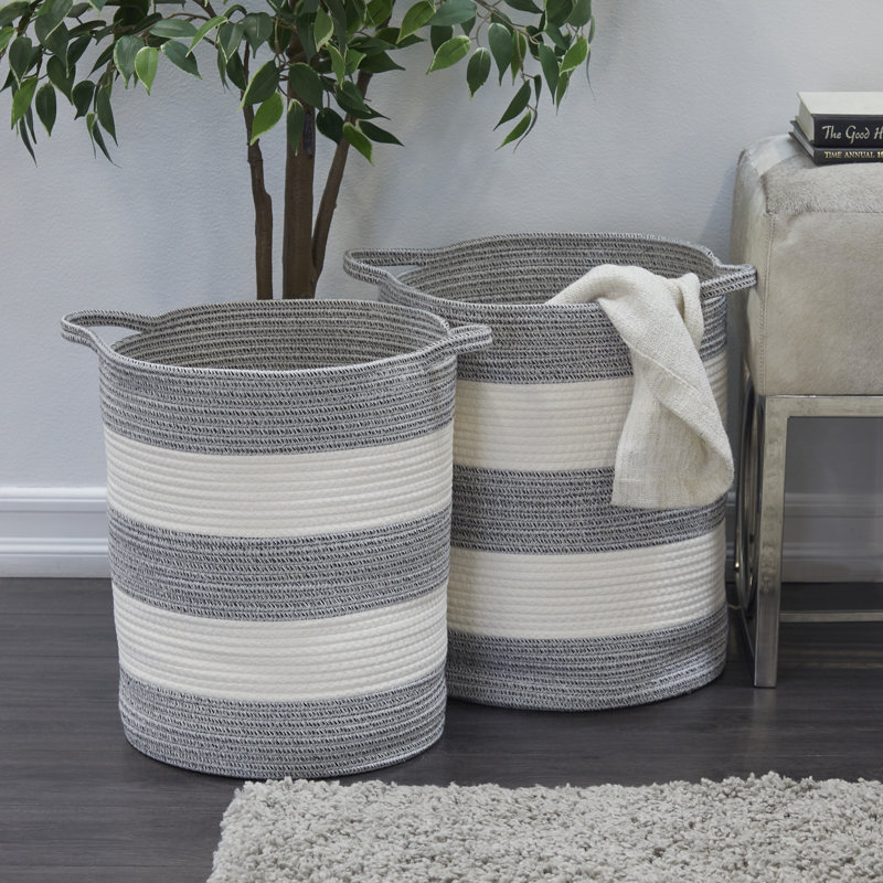 Rosecliff Heights Fabric Decorative Basket