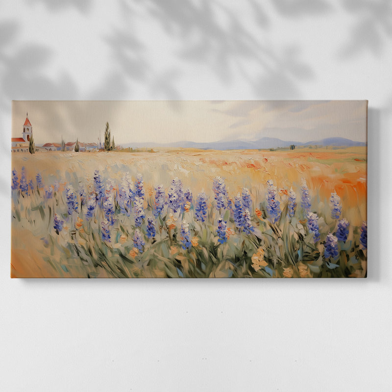 Botanical Series-CECXVII- Toile tendue avec châssis tendue, prête à être accrochée, H 21 po x l 41 po, Doré
