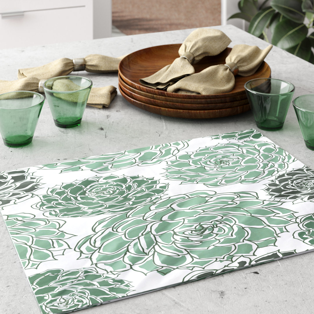 Gorrell Polyester Floral Rectangle Placemat (Set of 4) Lark Manor™ 