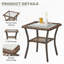 Table d'appoint d'extérieur en osier, petite table de bout carrée en rotin pour terrasse