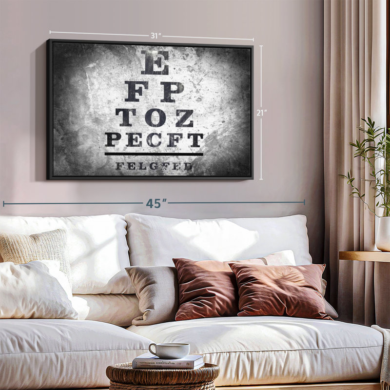 " Optometry Test Canvas Print " Print, 21" H x 31" W