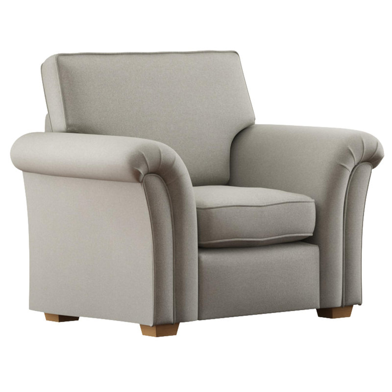 Upholstered Armchair, Mink